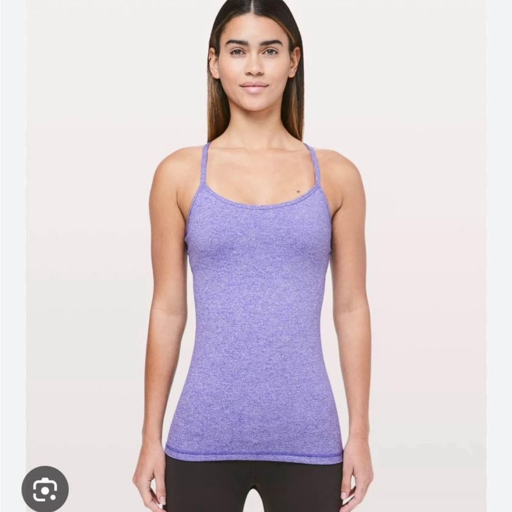 Lululemon Power Y Tank *Luon Heathered Iris Flower (Sz 4)